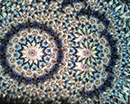 KALEIDOSCOPE VISUAL WITH YELLOWS AND BLUES