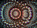 KALEIDOSCOPE VISUAL WITH REDS AND GREENS