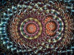 KALEIDOSCOPE VISUAL WITH REDS AND BLUES
